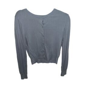 H&M blue long sleeve button down cardigan